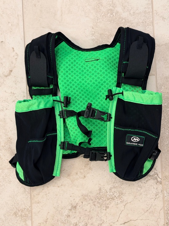 Orange Mud Jackets & Blazers - Orange Mud Hydration Vest in Neon Green and Black - Unisex - S/M